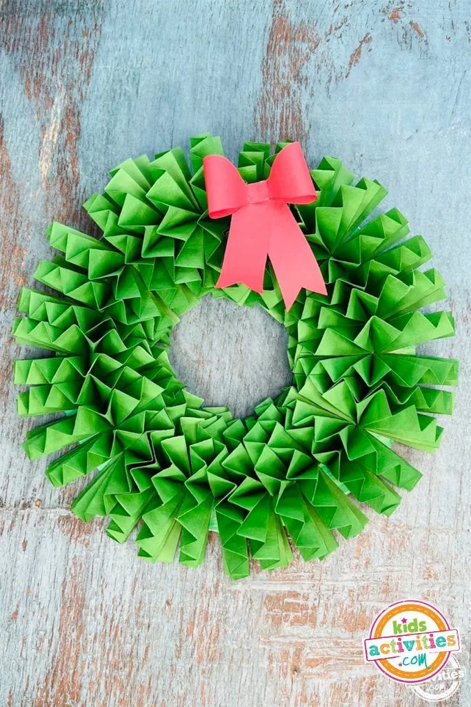 Christmas paper wreath