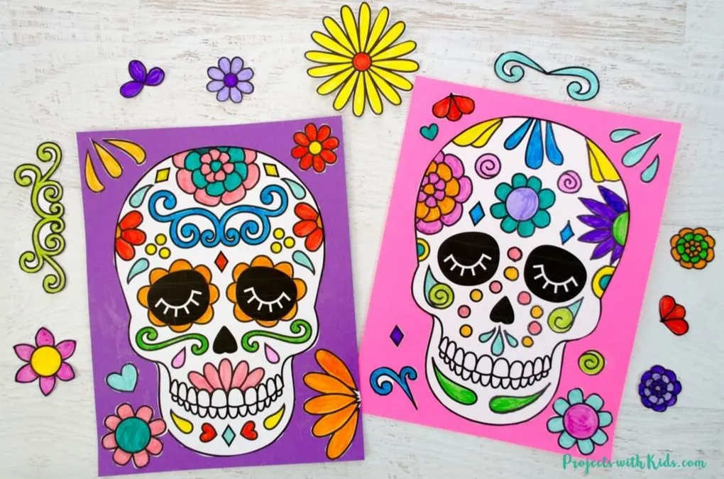 paper sugar skull