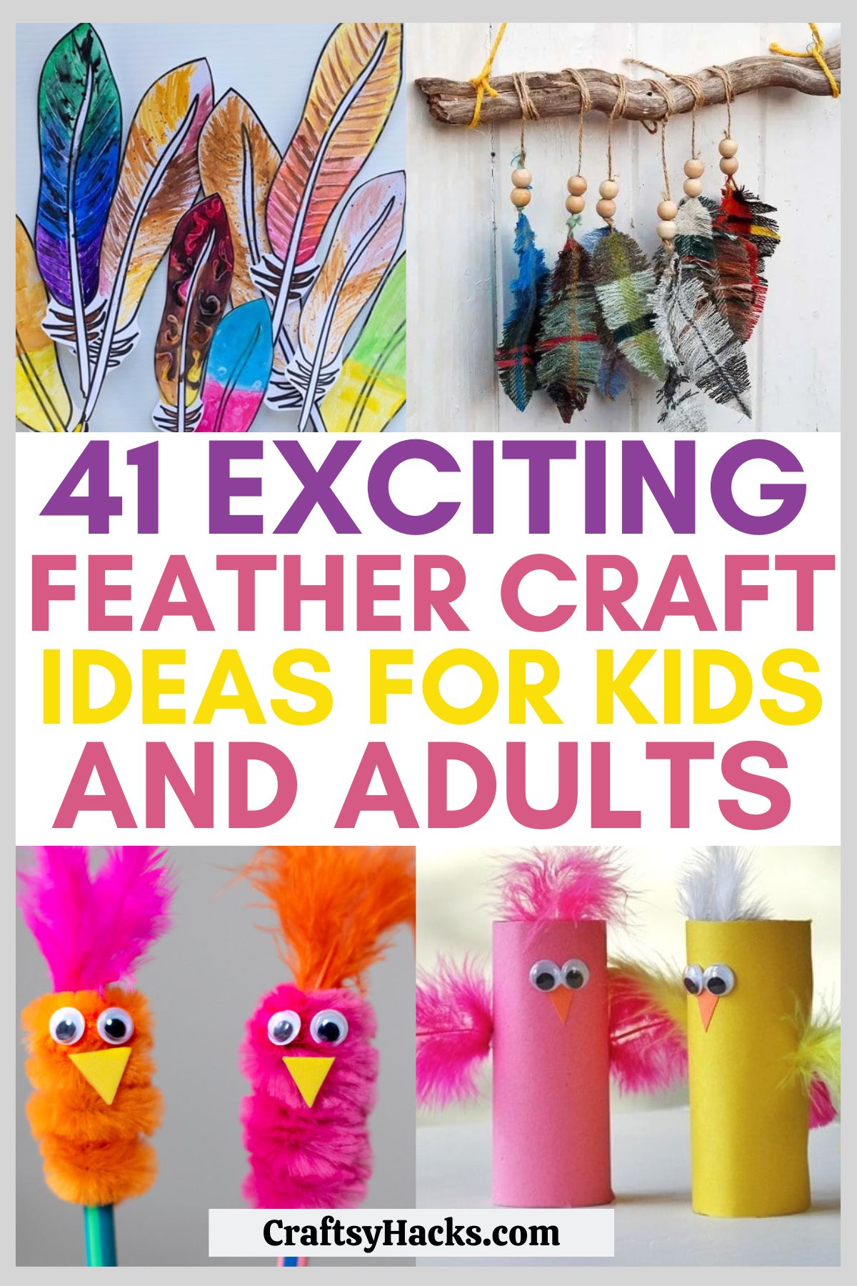  Feather Crafts for Kids and Adults
