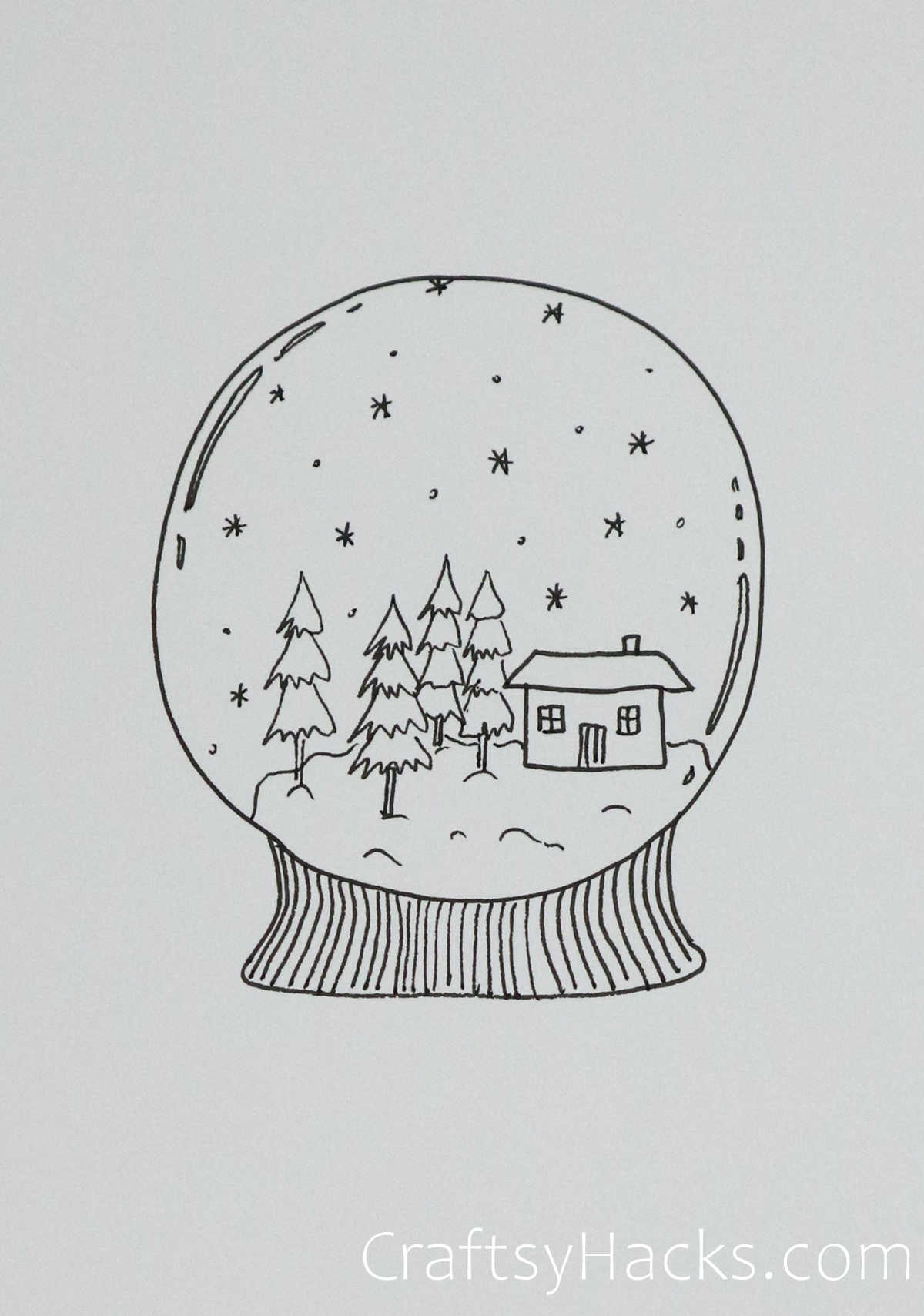 winter scene snow globe