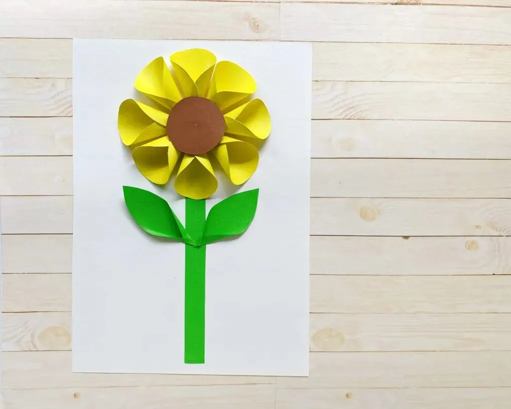 folded paper sunflower