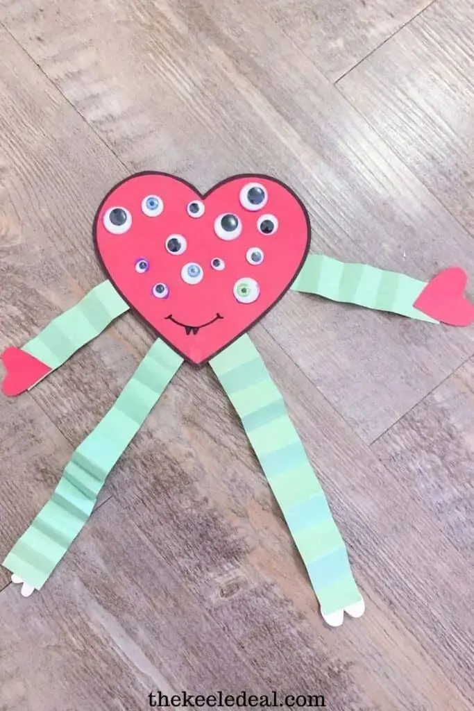 paper heart monster