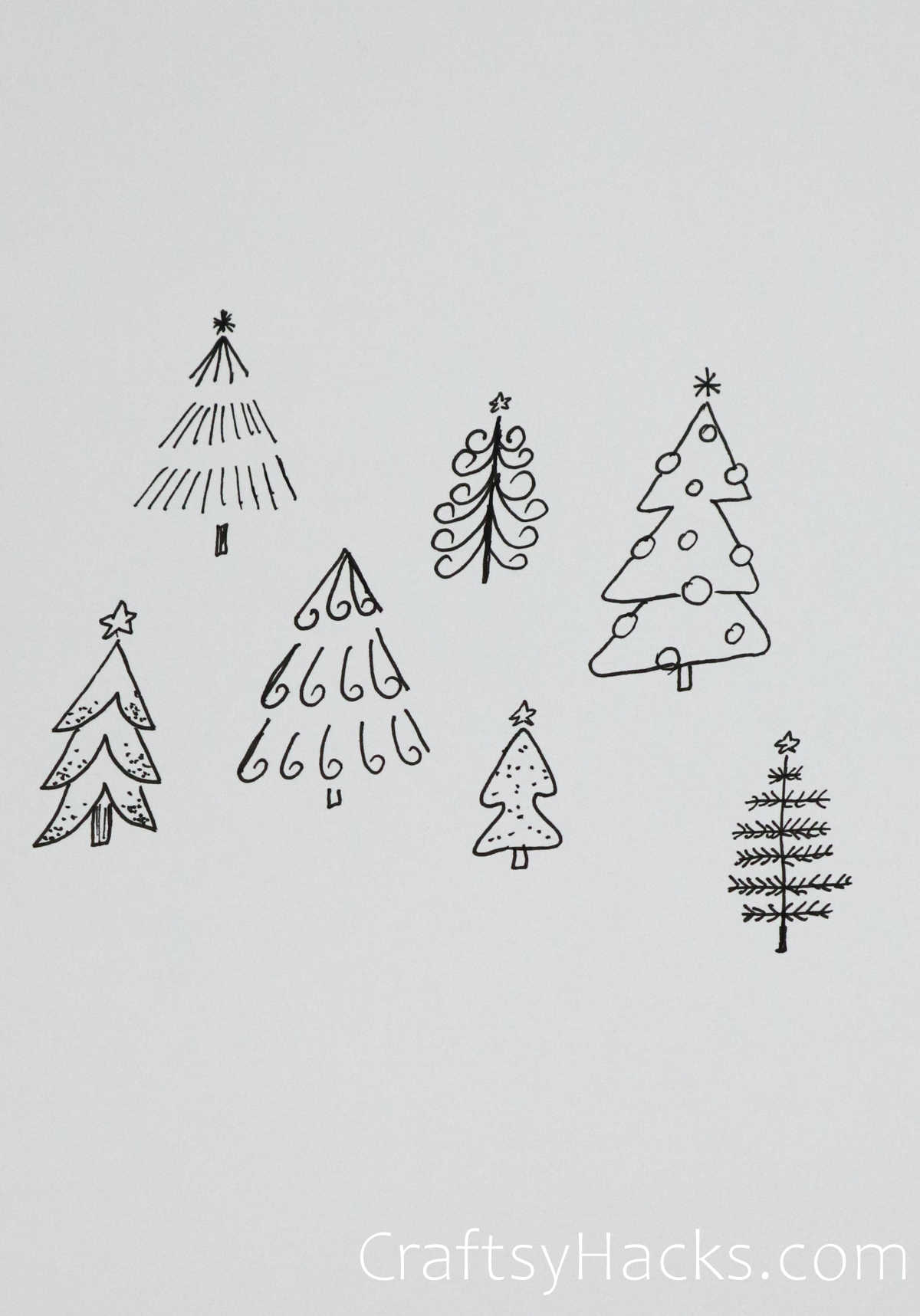 minimalist christmas trees