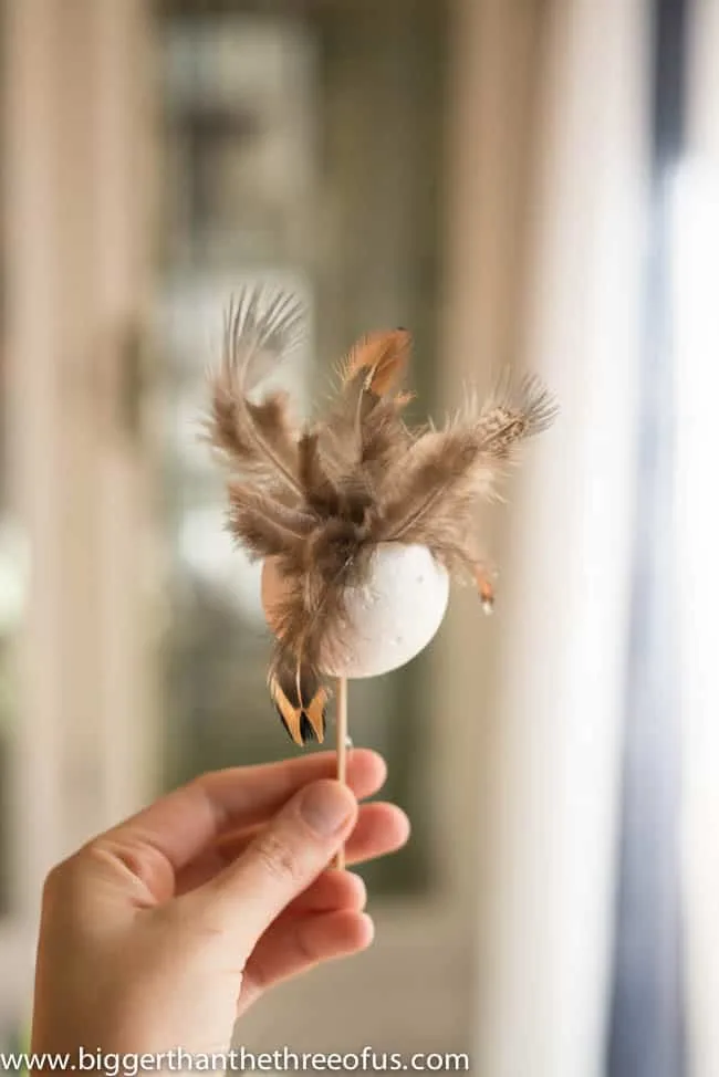 feather ball ornament