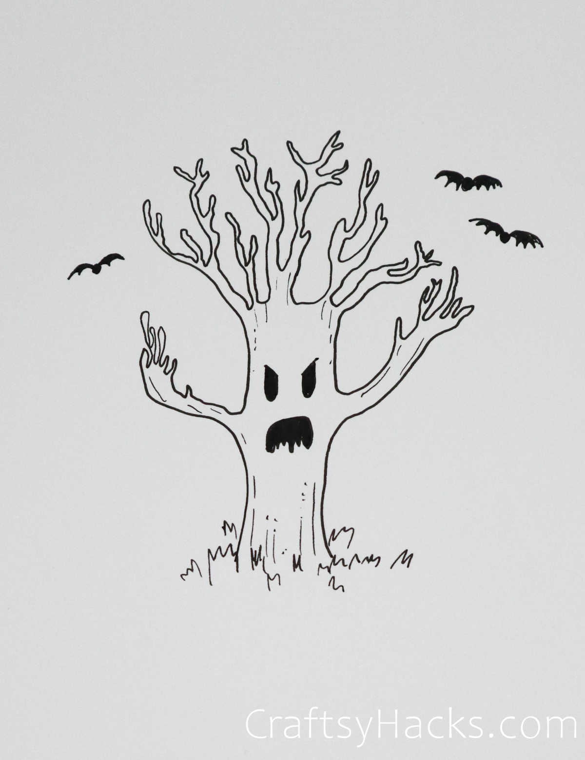 ghastly tree drawing