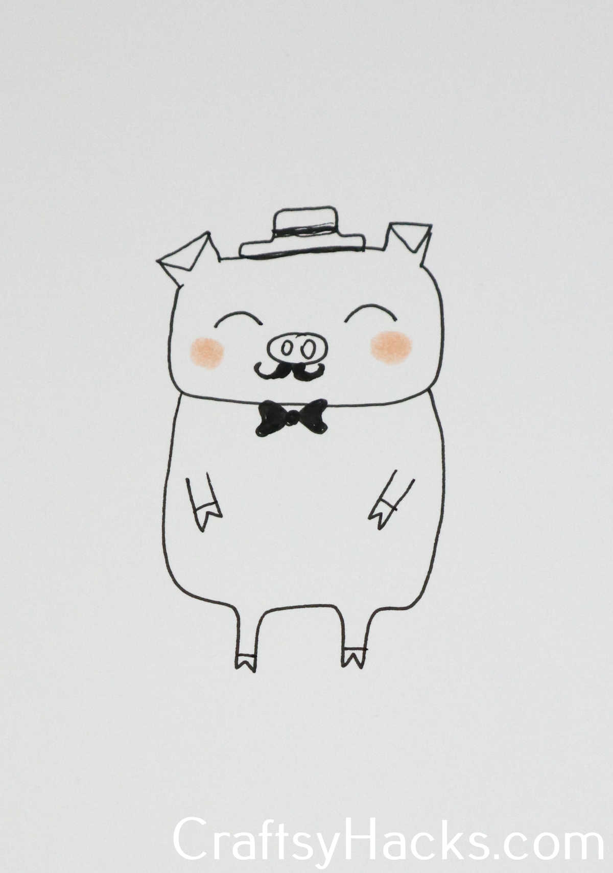 distinguished piglet doodle