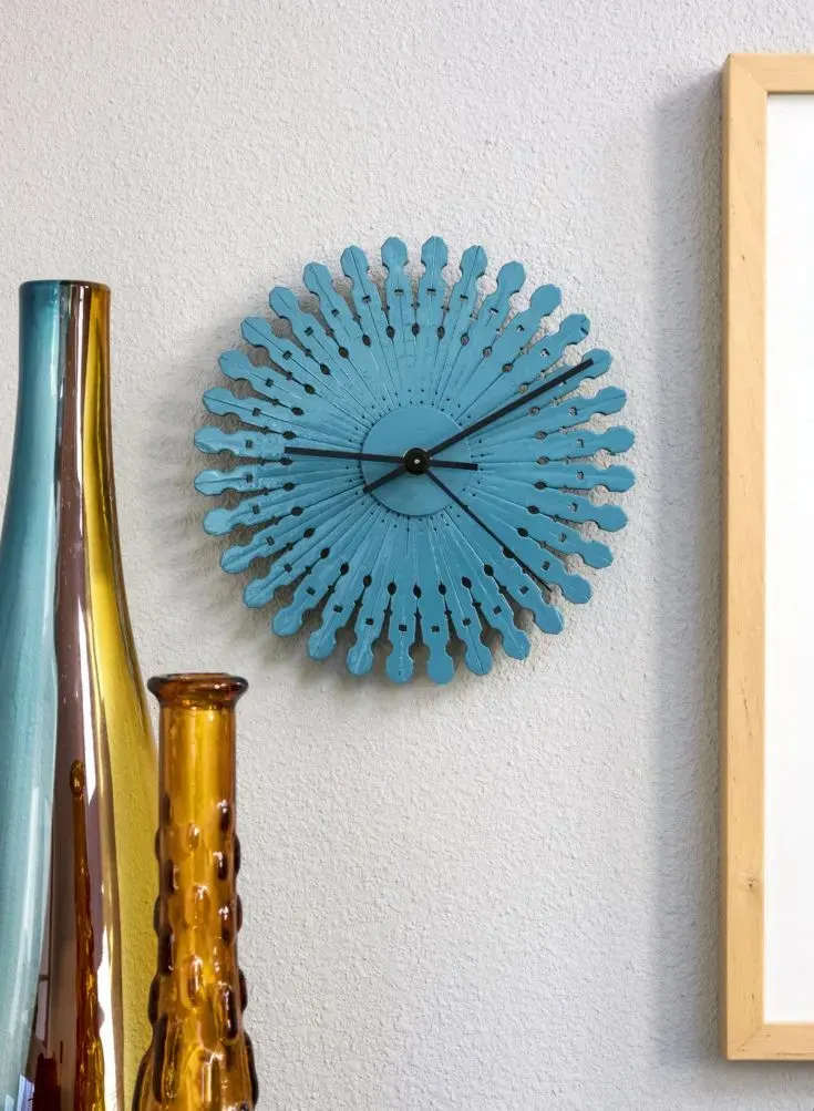 clothespin clock