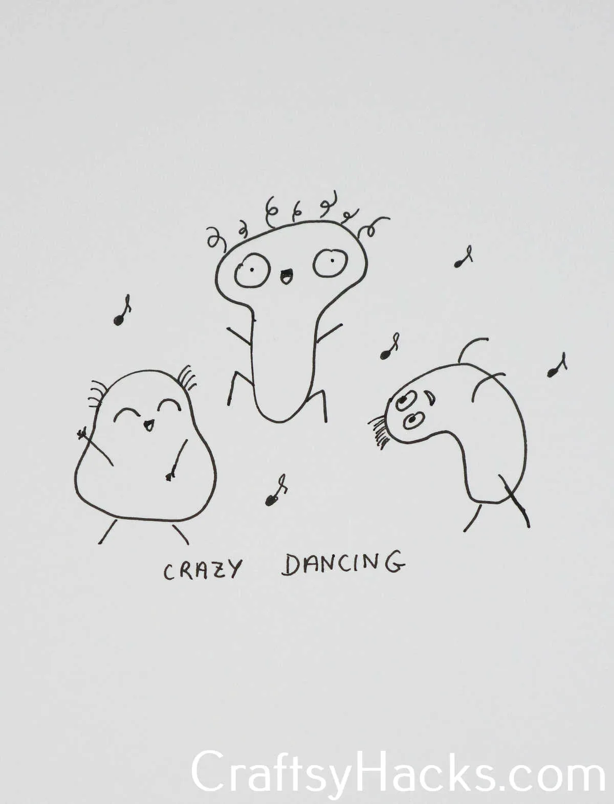 crazy dancing beans doodle