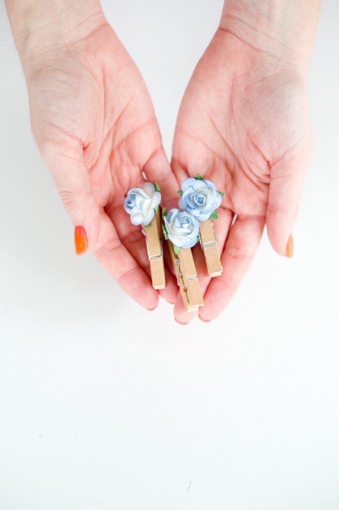 clothespin flowers