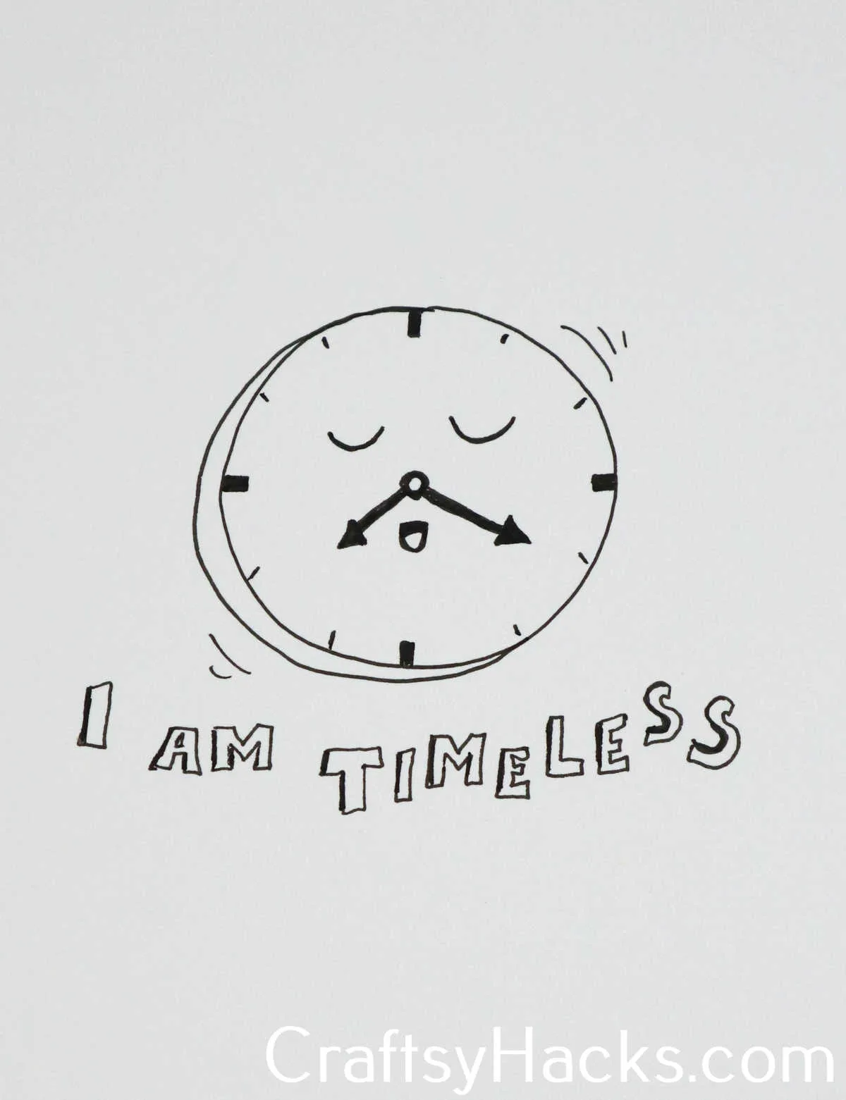 timeless clock doodle