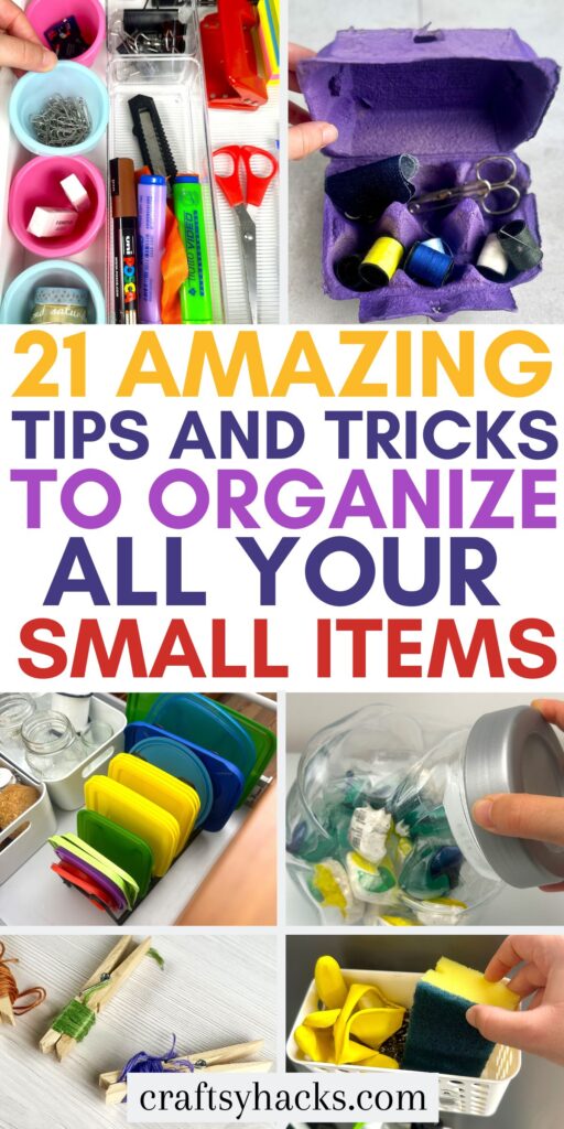 tips to organize small items