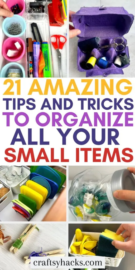 tips to organize small items