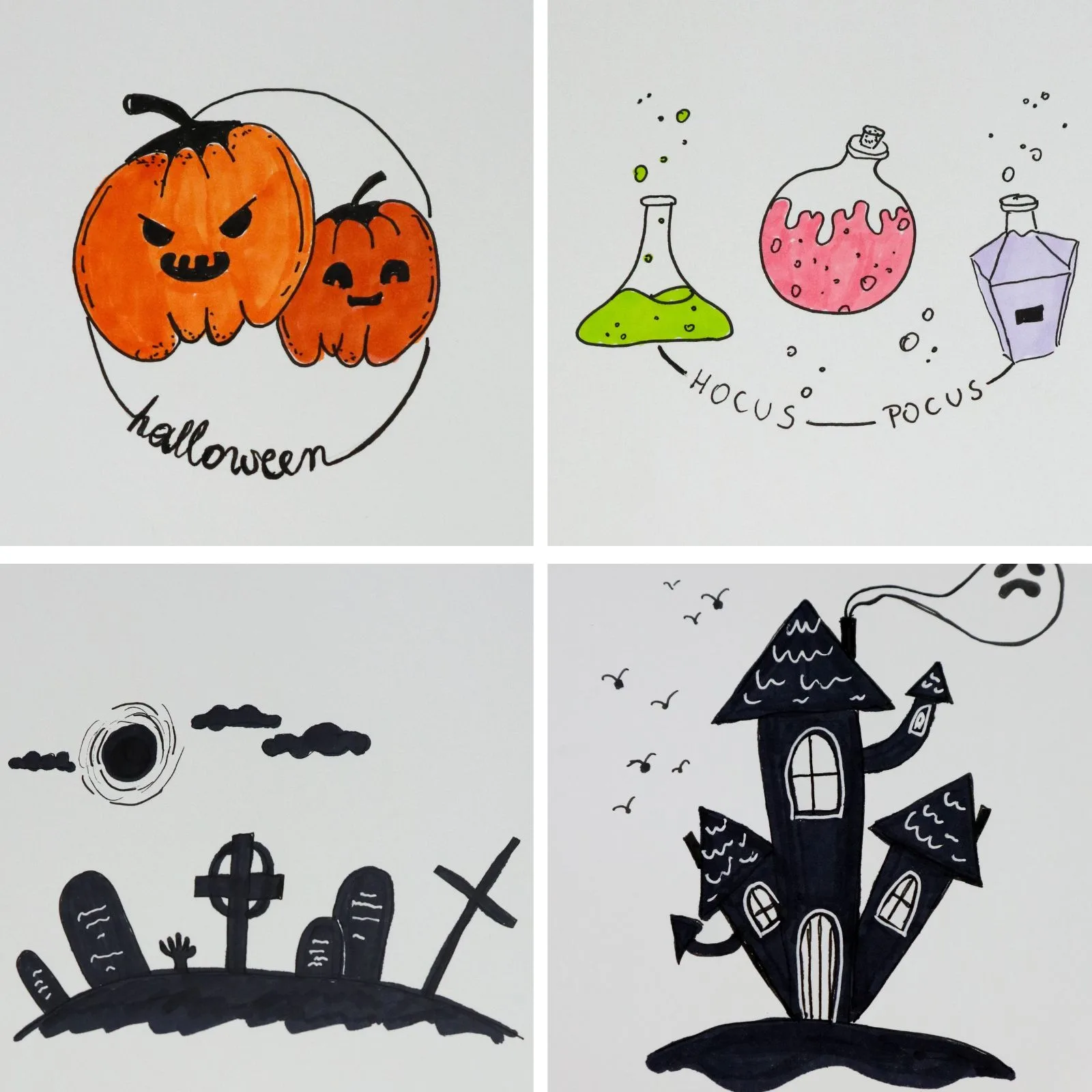 23 Fun & Easy Halloween Drawing Ideas | Easy halloween drawings, Halloween  drawings, Cute halloween drawings