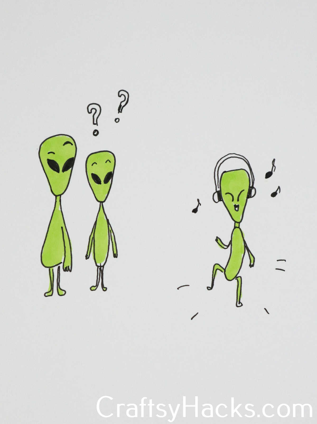 aliens discover music doodle