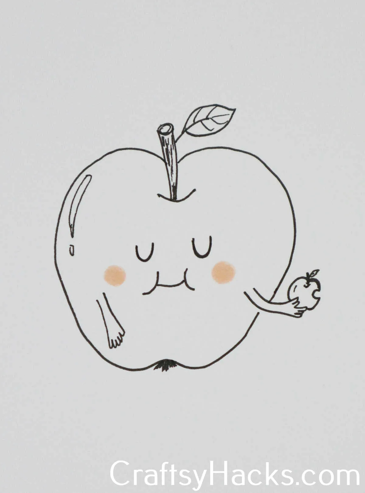 an apple a day doodle
