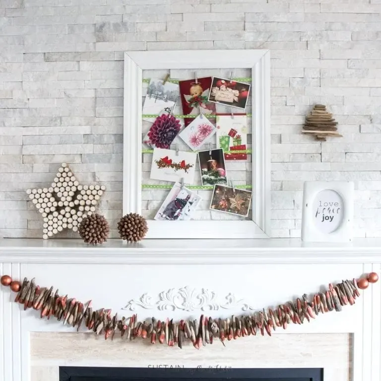 copper dripped driftwood garland