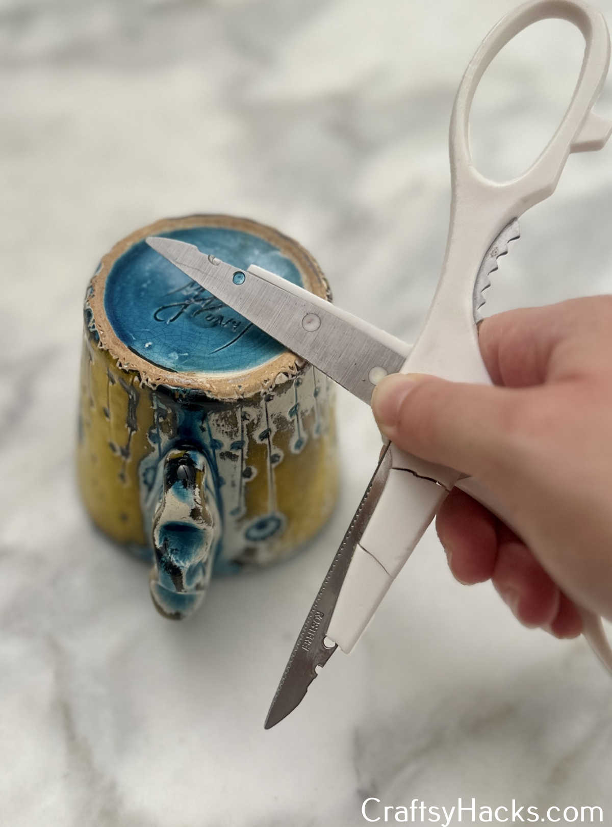 use ceramic mug as sharpening stone