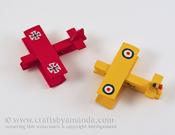 clothespin airplanes