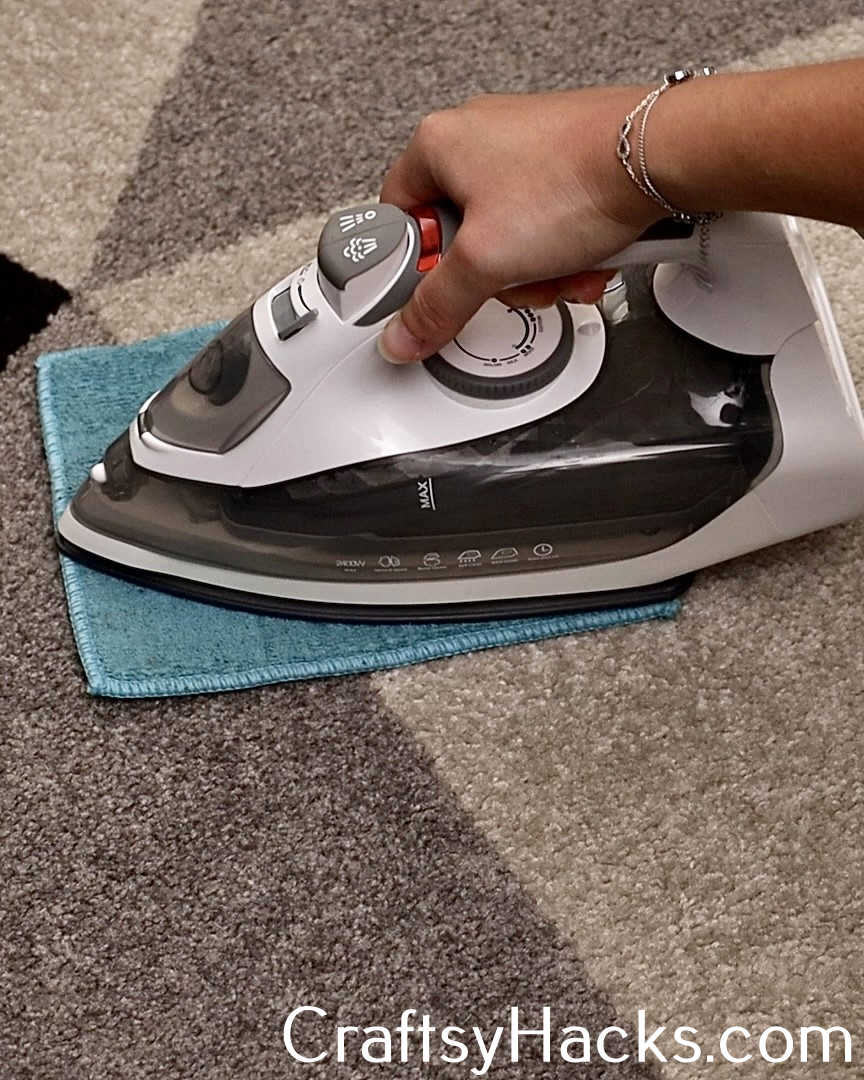 remove chair marks with damp cloth and iron