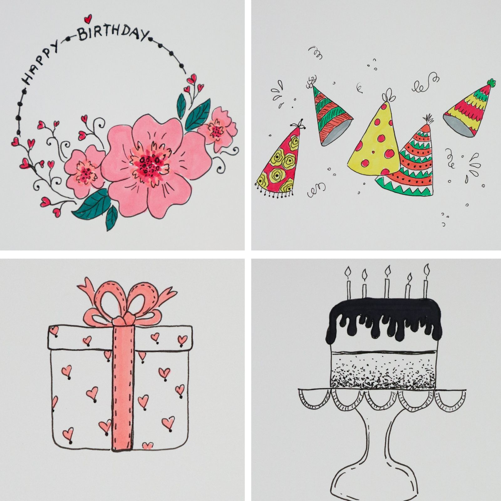 happy birthday doodles
