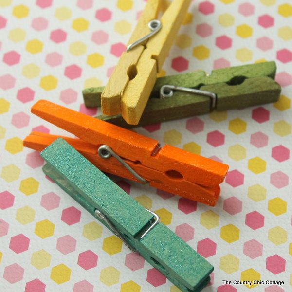 dyed glitter clothespins