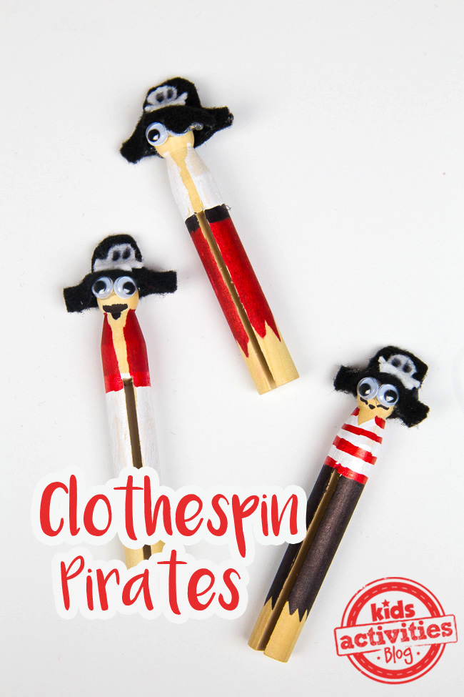 clothespin pirate dolls