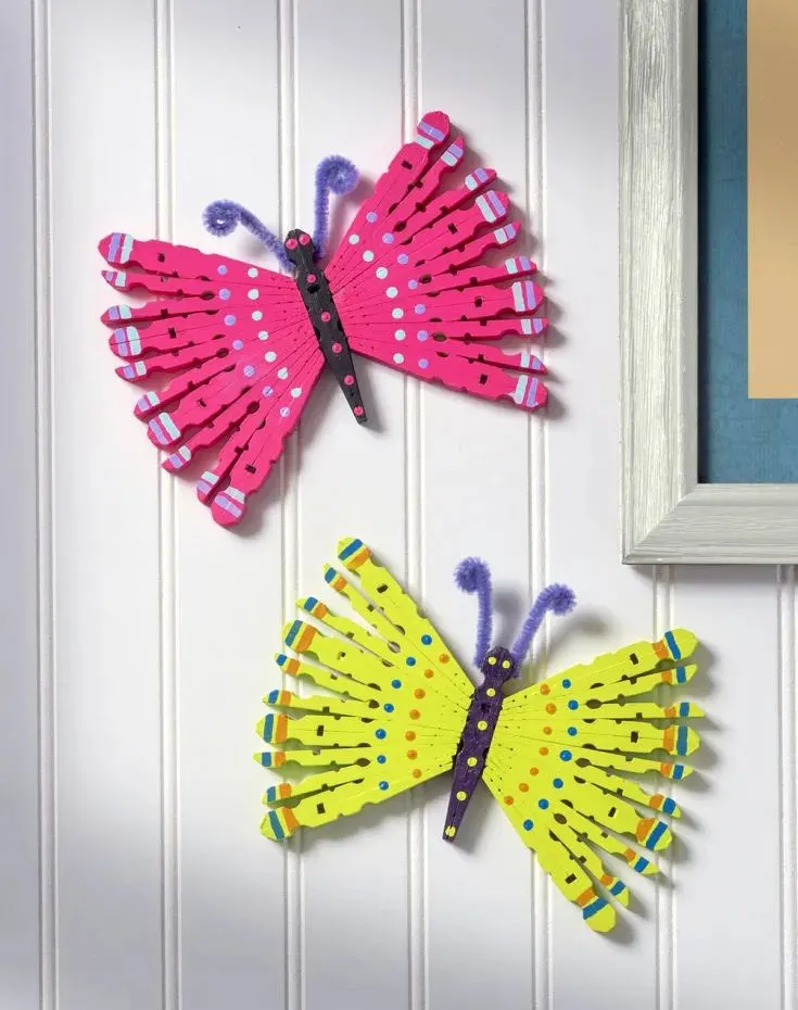 clothespin butterflies