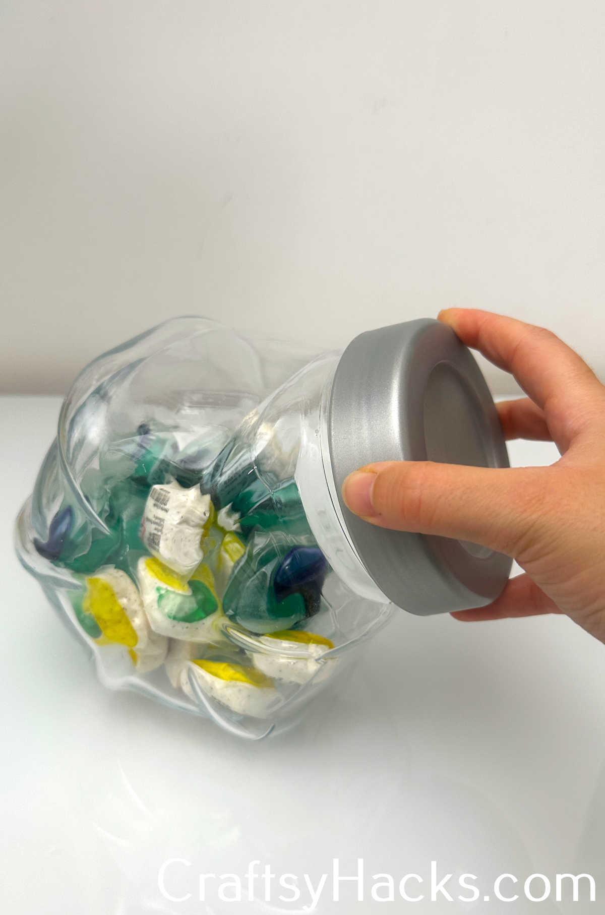 Store Laundry Pods in a Cookie Jar