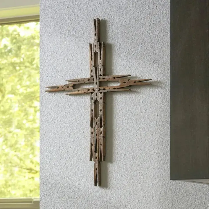 clothespin cross