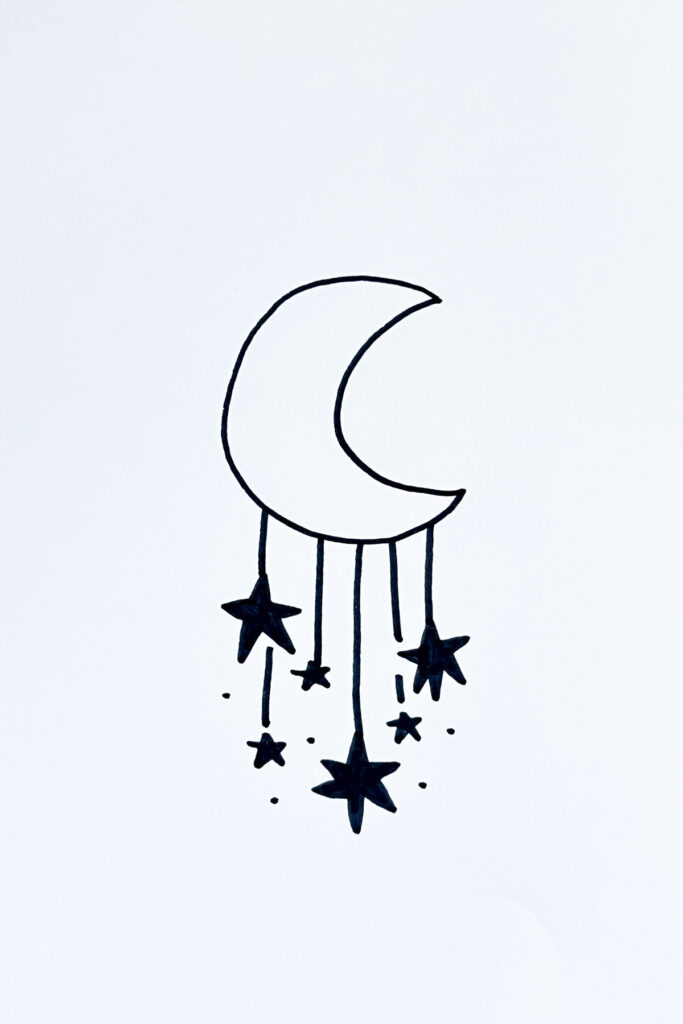 31 Easy Moon Drawing Ideas - Craftsy Hacks