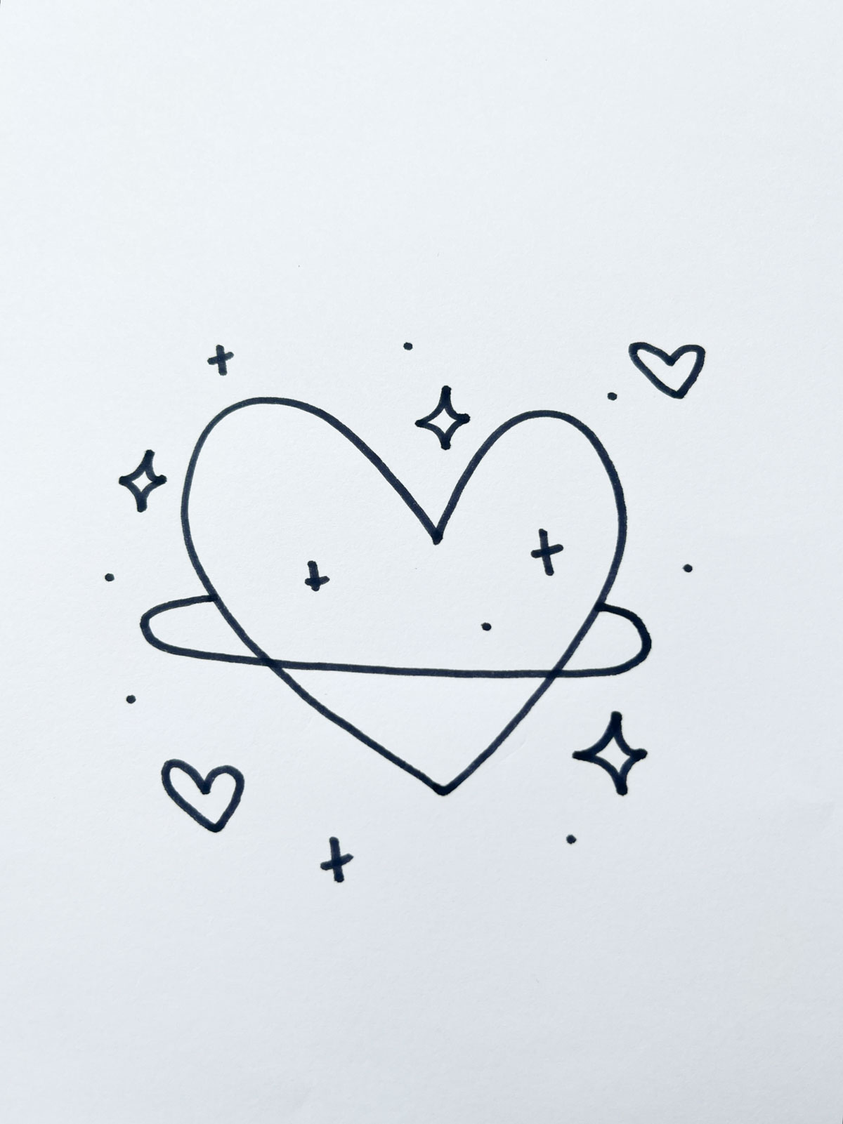 planet of love heart drawing