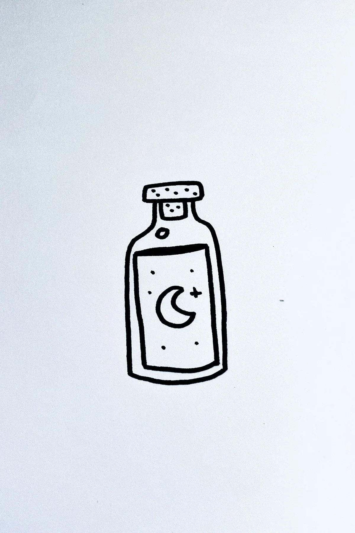 poison bottle moon drawing