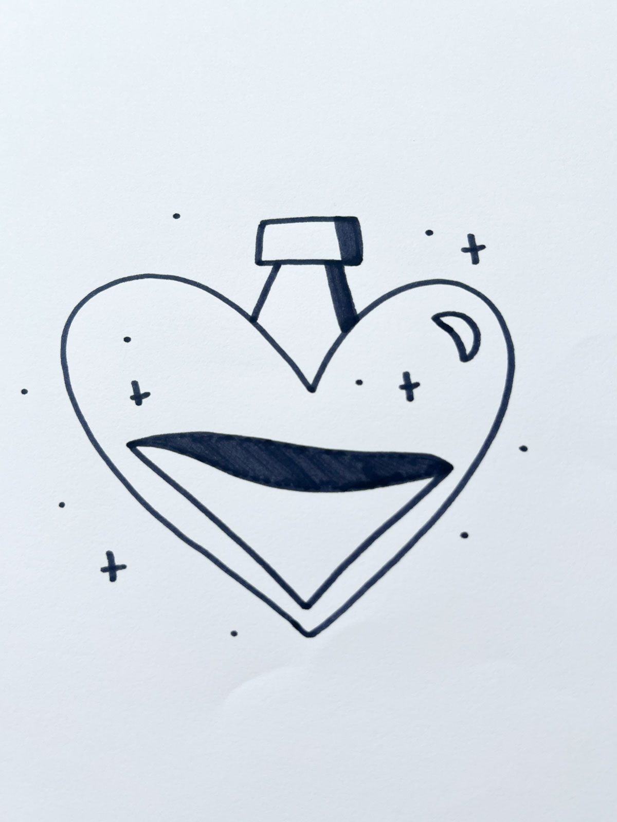 love potion heart drawing