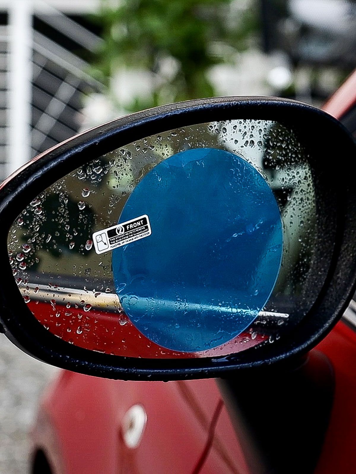 Place Rainproof Film on the Side of Mirrors