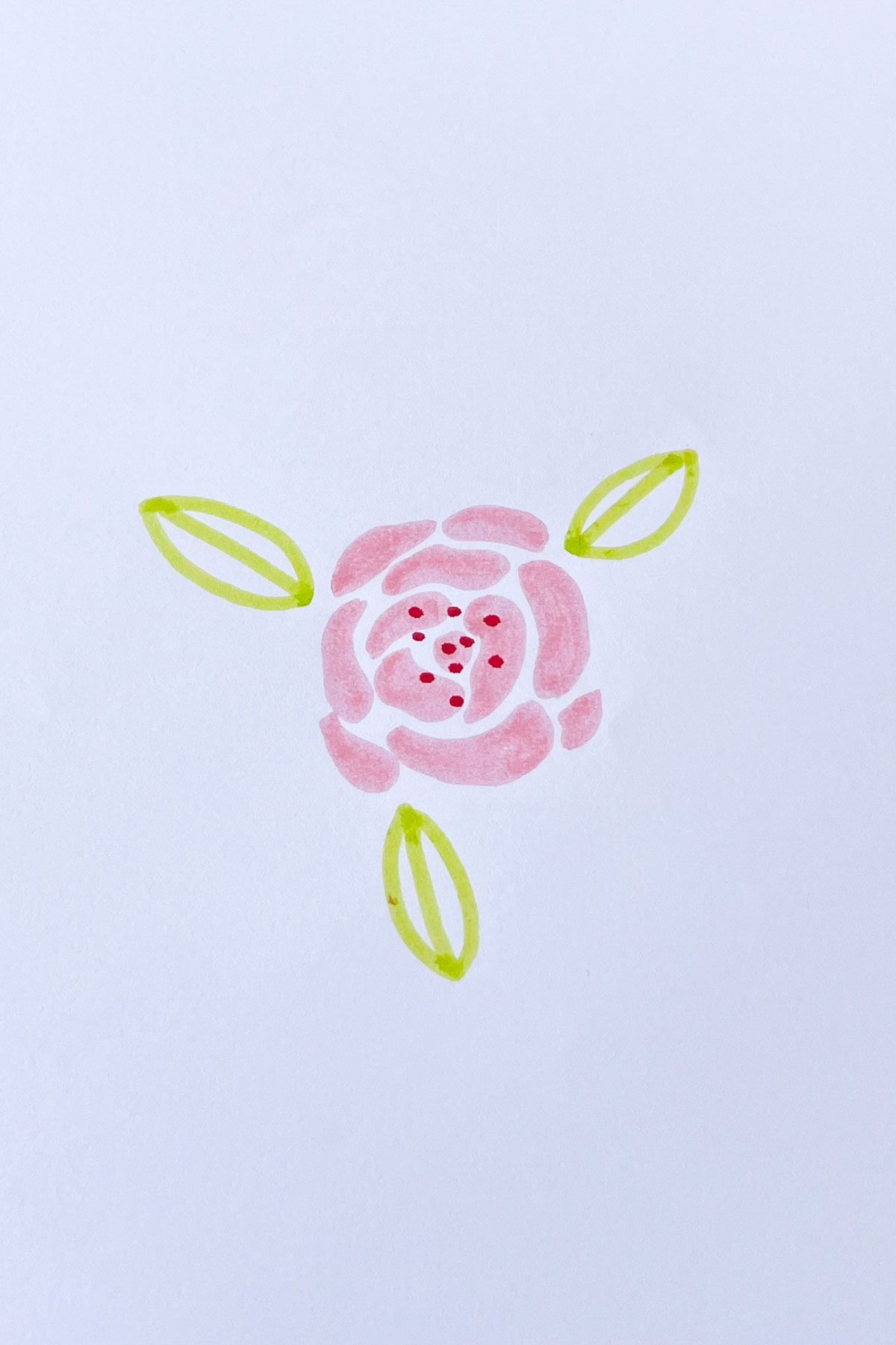 pink rose drawing
