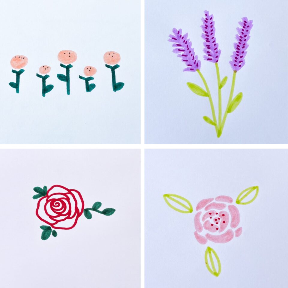 31 Easy Flower Drawing Ideas - Craftsy Hacks