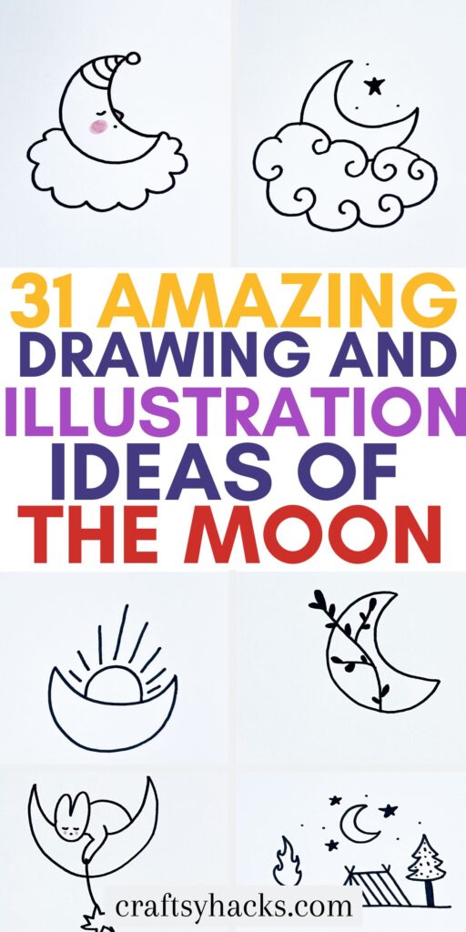 Drawing and Illustration Ideas of the Moon