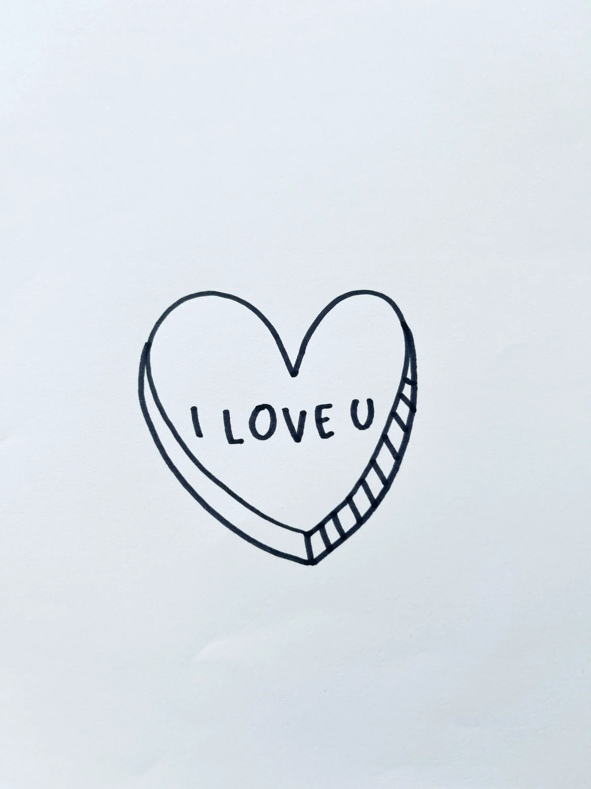 i love you heart drawing