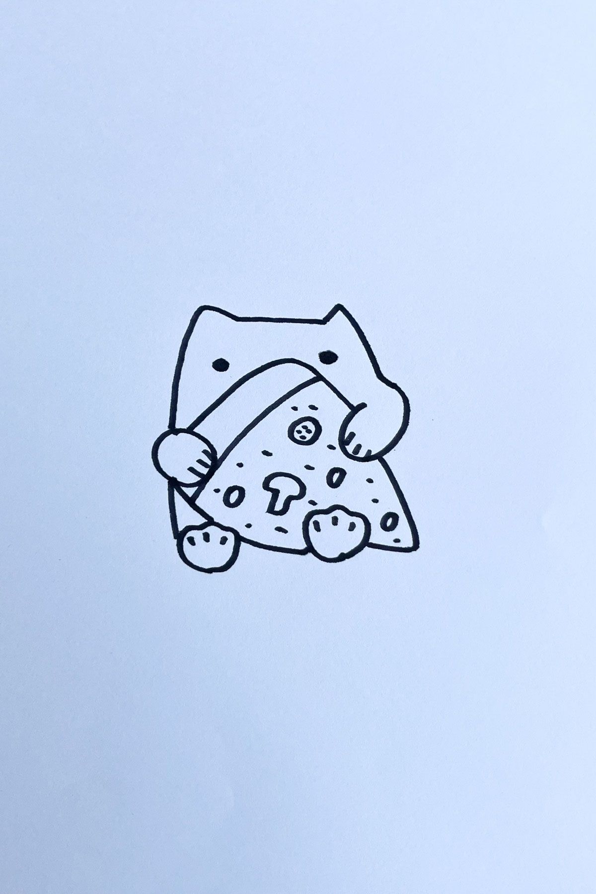 pizza cat anime drawing