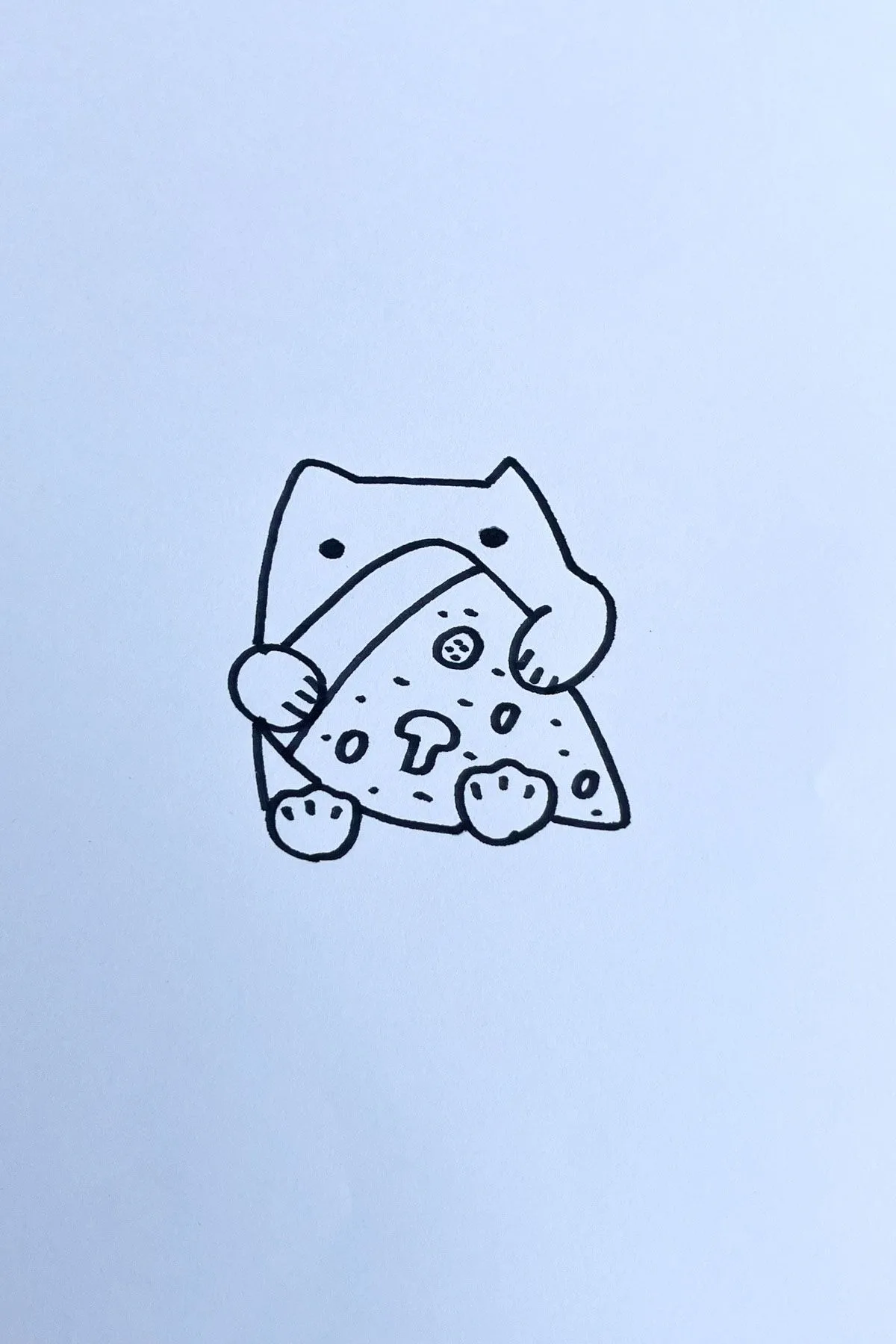 pizza cat anime drawing