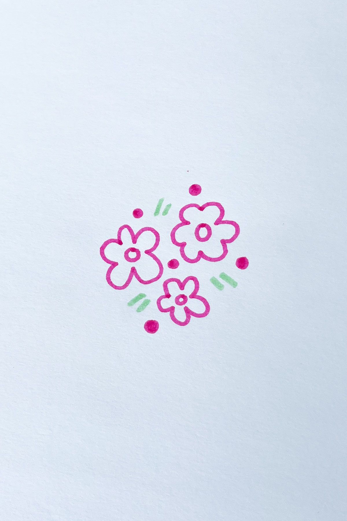 pink flower doodle