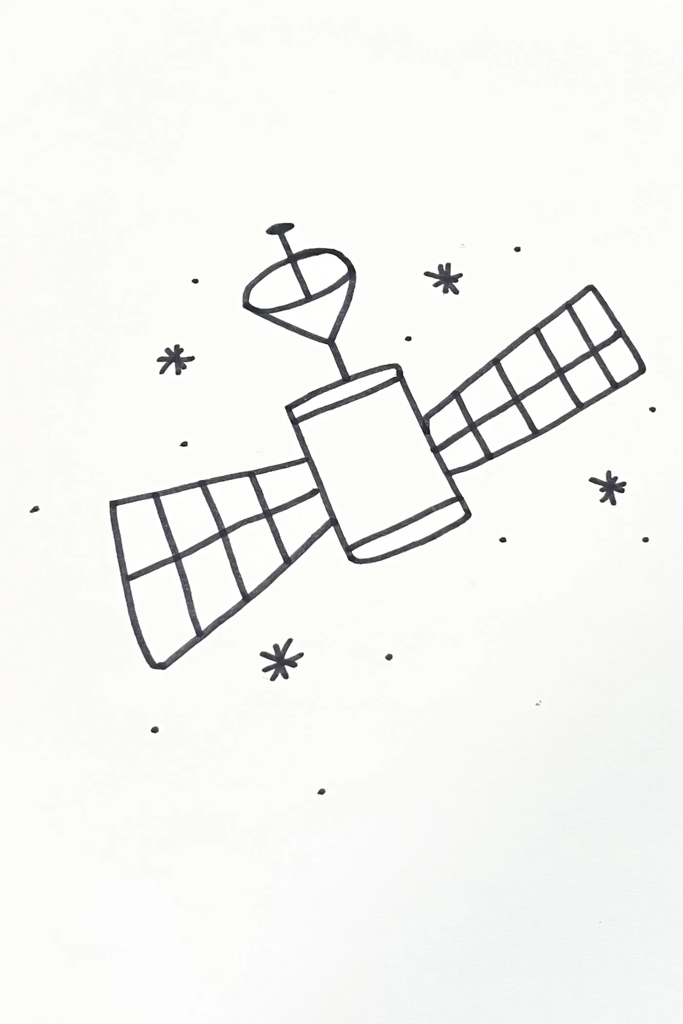 satellite drawing ideas