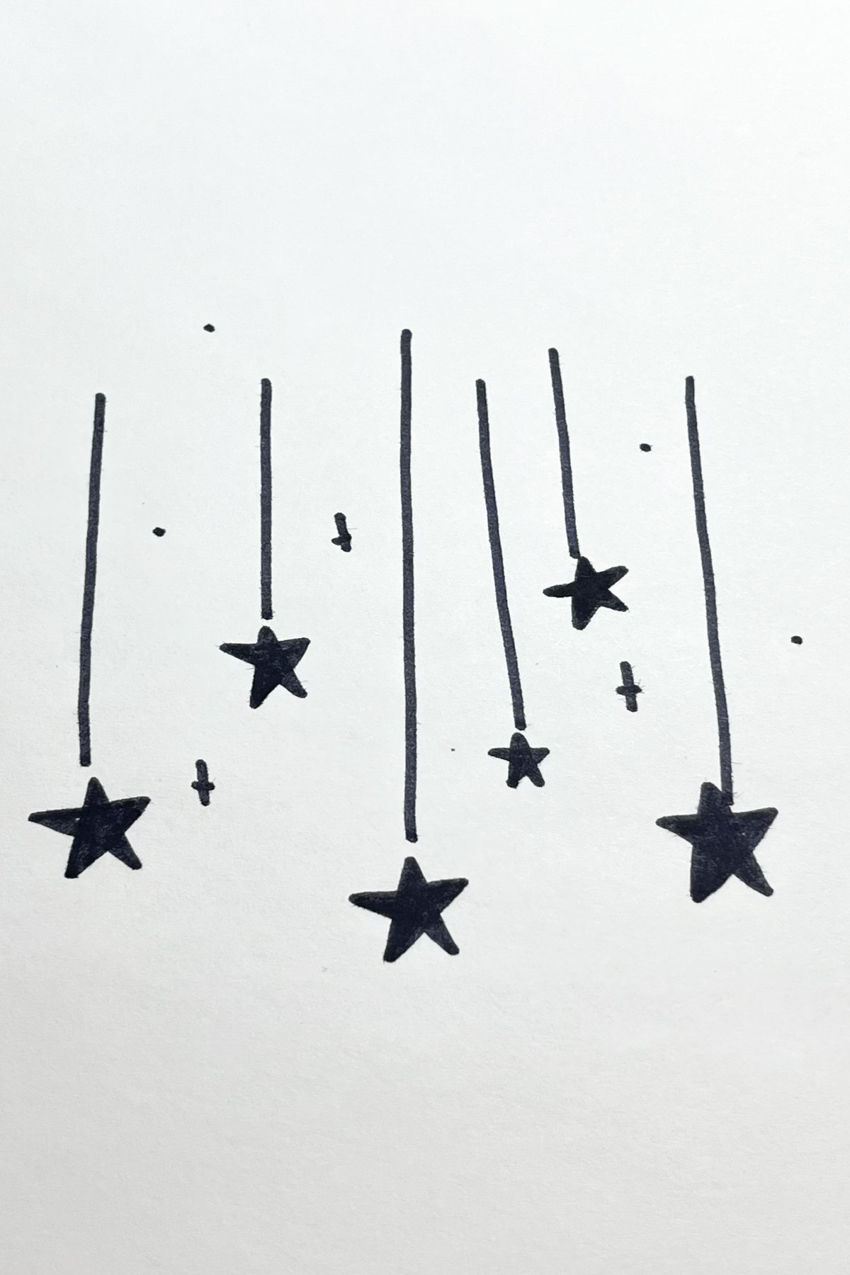 raining stars drawing