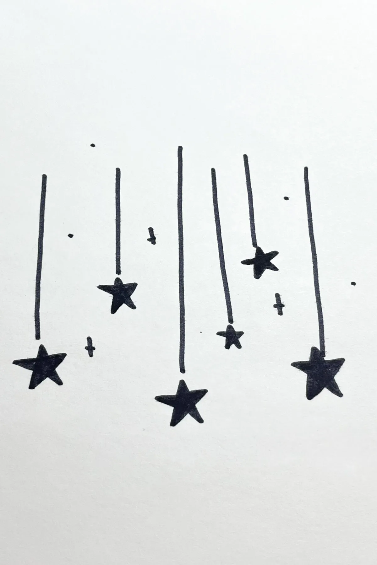 raining stars drawing