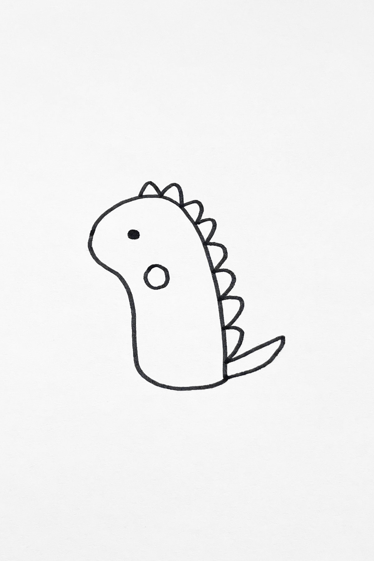 Dinosaur head drawing