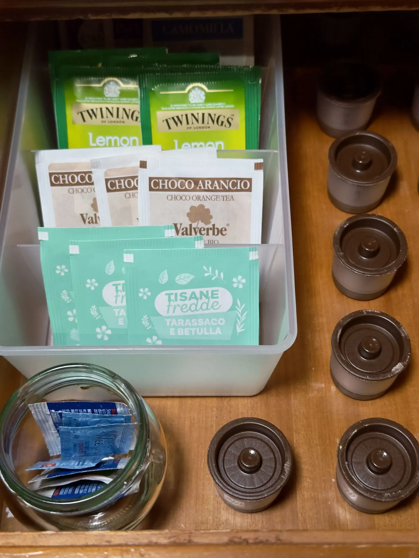 Organize Coffee And Tea Drawer With Baskets
