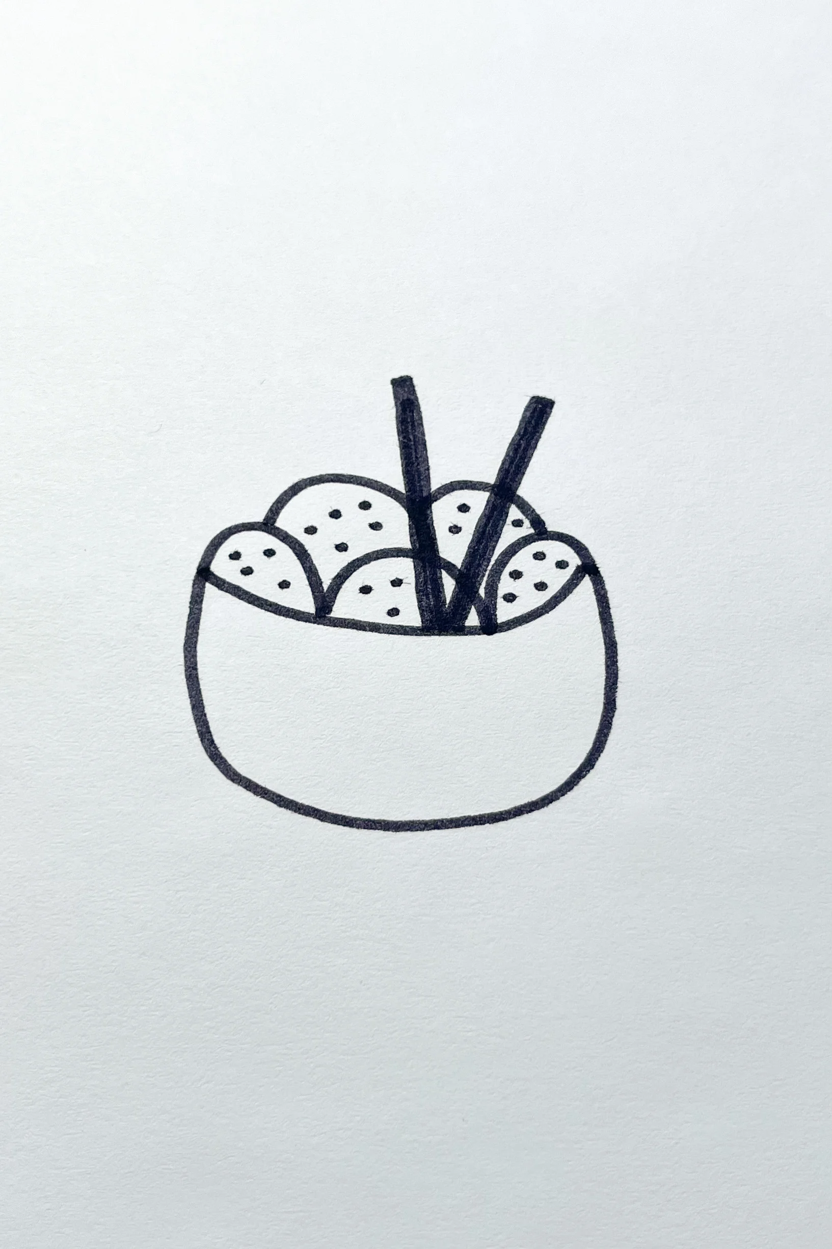 sushi bowl drawing