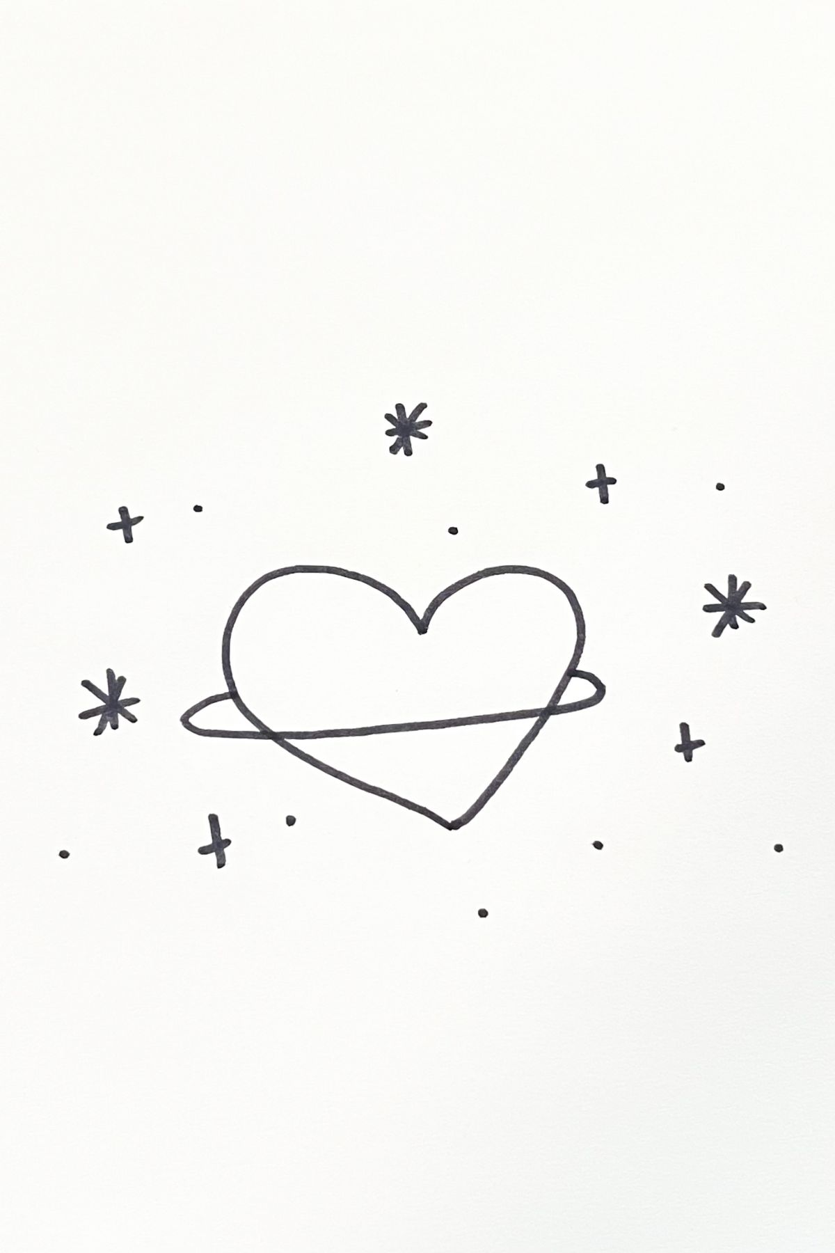 hearts and stars drawing idea