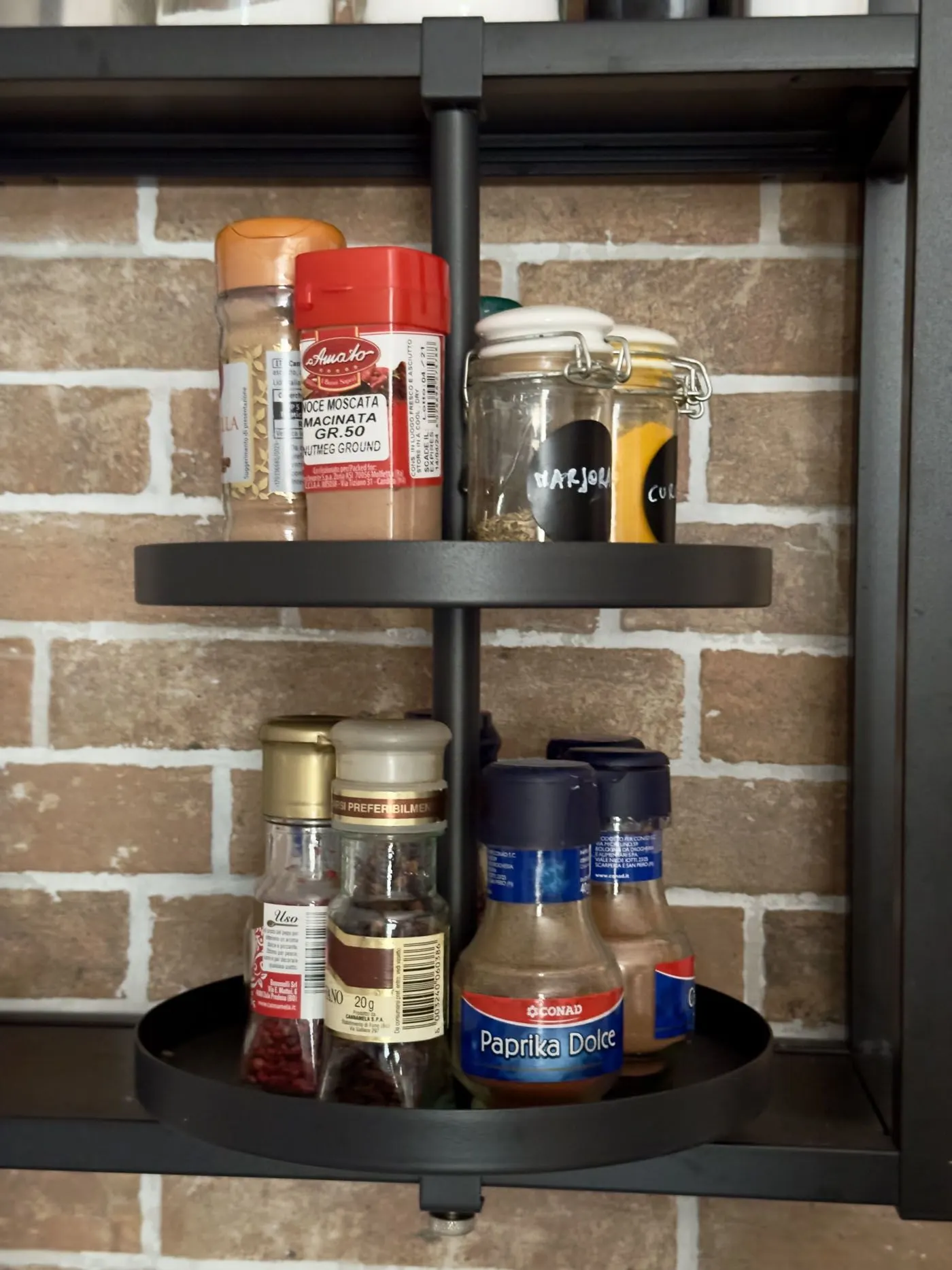 Organize Your Spices On A Tiered Tray