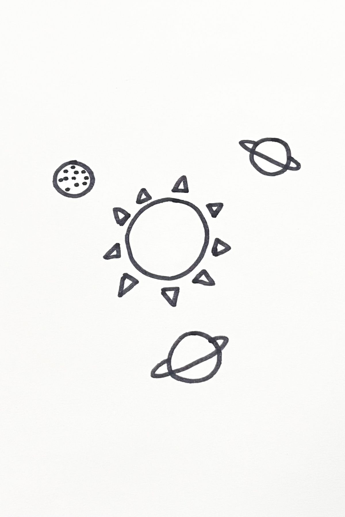 simple planets drawing idea